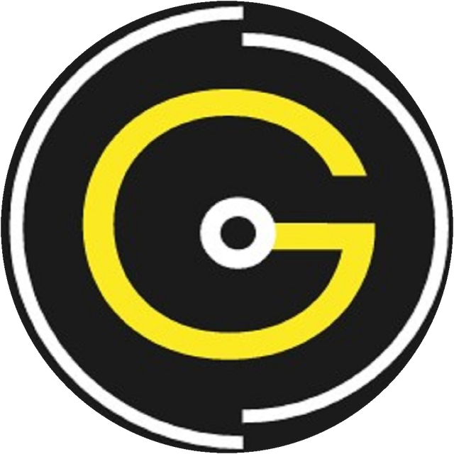 Logo PsyGO, un G jaune entouré d'un cercle blanc